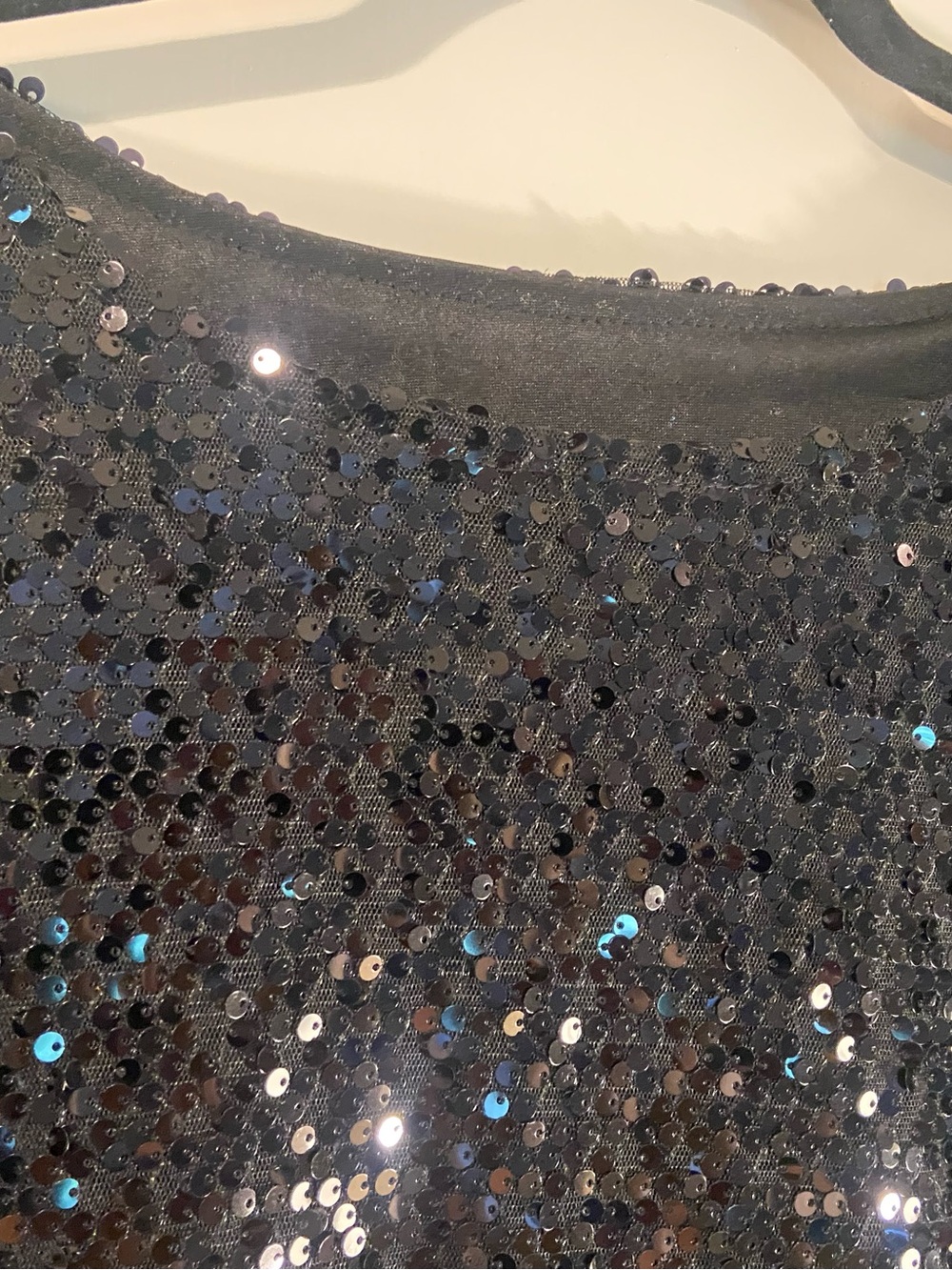 Black Sequin Short-Sleeve Crewneck Tee - Sparkle Everyday - Picture 4 of 5